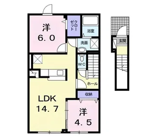 コンフォートIII【2階】の間取り