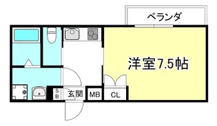 スミレスタ御所西【4階】の間取り