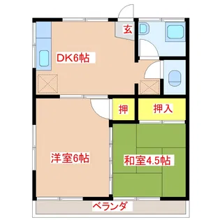 宮脇アパート【2階】の間取り