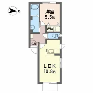 メゾン キャトル【1階】の間取り