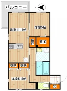 サニーパーク【2階】の間取り