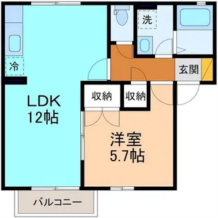 インテル B棟【1階】の間取り