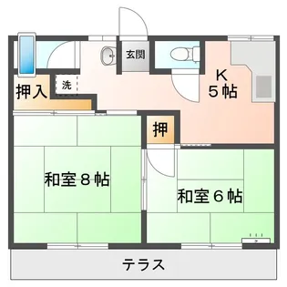 コーポ若竹【2階】の間取り