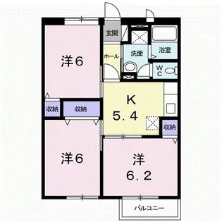ファミール ドミール【2階】の間取り