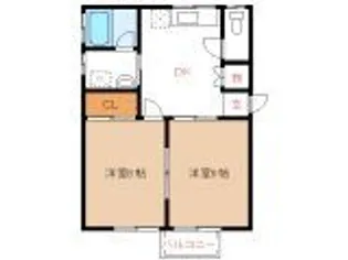 スカイコーポ【2階】の間取り