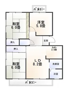 望月マンションII【3階】の間取り