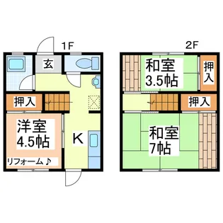 熊本県八代市大福寺町【一戸建】の間取り