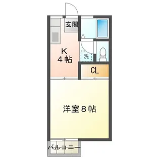 1Kの間取り画像
