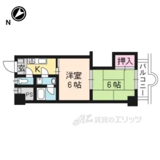 レジデンス御室【2階】の間取り