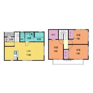 愛知県岩倉市鈴井町中島【一戸建】の間取り