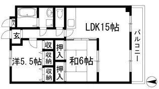 2LDKの間取り画像