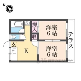 ライフイン中嶋【1階】の間取り
