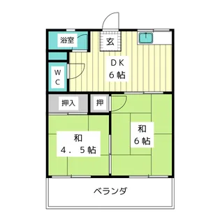コーポよしみ【1階】の間取り