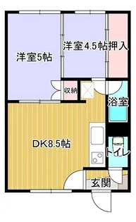 マルホニューハイツ【2階】の間取り