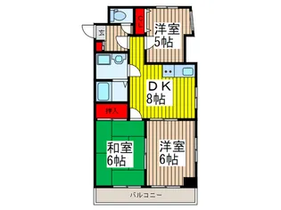 プラタトミオカ【2階】の間取り