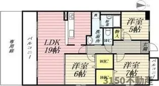 岐阜県岐阜市宇佐南1【マンション】の間取り