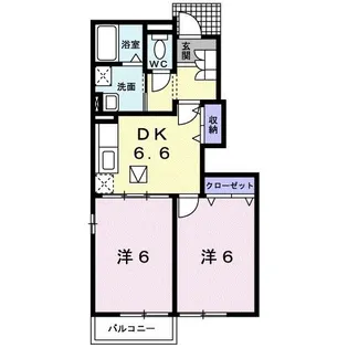 福島県二本松市油井字福岡【アパート】の間取り