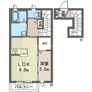 ラ クール アムール【2階】の間取り