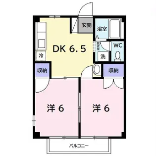 グリーンヒルB【1階】の間取り