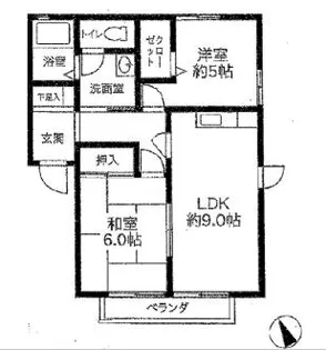 カサベルデ【1階】の間取り