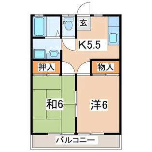 KコーポA【2階】の間取り