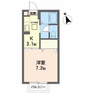 エレンシア古坦【1階】の間取り