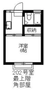 福士アパート【2階】の間取り