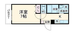 ジーメゾン島町イゾラ【2階】の間取り
