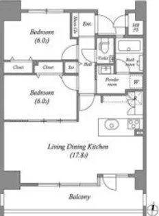 愛知県名古屋市千種区茶屋坂通2【マンション】の間取り