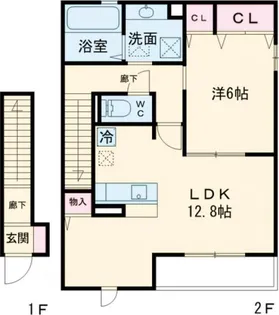 兵庫県三木市緑が丘町西4【アパート】の間取り