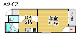 シャンドール住之江【3階】の間取り