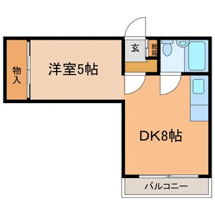 1LDKの間取り画像
