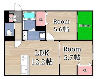 Lian Flair守口【3階】の間取り
