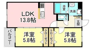 福岡県北九州市小倉北区日明3【マンション】の間取り