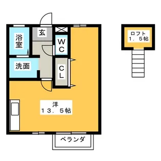 ピアニーフィールドA【2階】の間取り