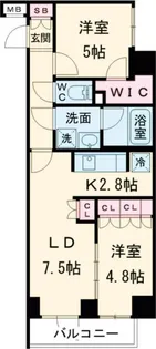 セジョリ東向島【5階】の間取り