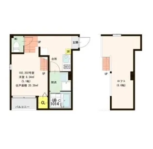 ハーモニーテラス神前II【2階】の間取り