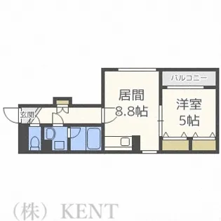 オルセー北円山【4階】の間取り