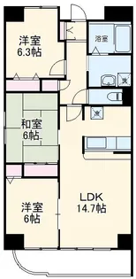サンスカイ【9階】の間取り
