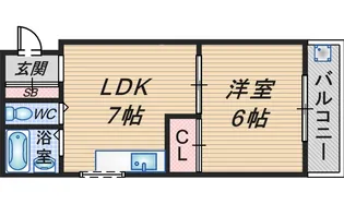 VIP岡町【2階】の間取り