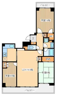 保土ヶ谷桜ヶ丘パークホームズ弐番館【4階】の間取り