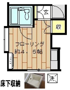 パインドール高松B棟【1階】の間取り