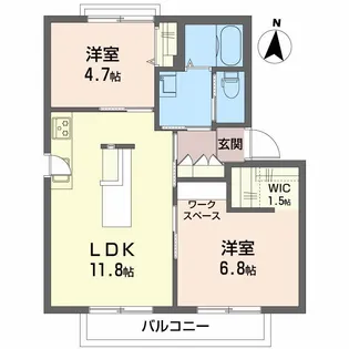 コンフォルタ藤沢町 F【2階】の間取り