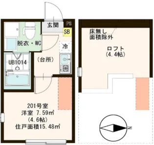 クレスト小岩【2階】の間取り