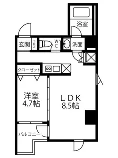 Residence Iconn KAWARAMACHI【6階】の間取り