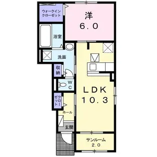 熊本県菊池郡大津町大字大津【アパート】の間取り