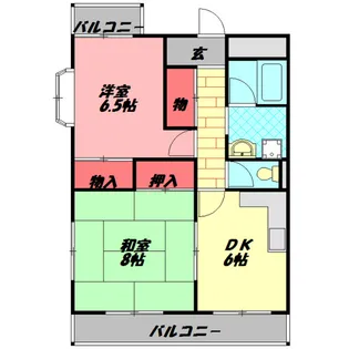 文夫ハイツII【2階】の間取り