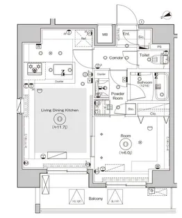 SYFORME NISHI-OI【11階】の間取り