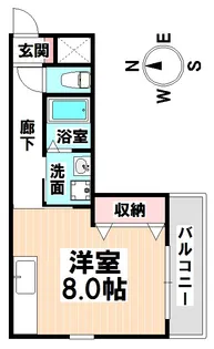 パレス瑞穂【1階】の間取り
