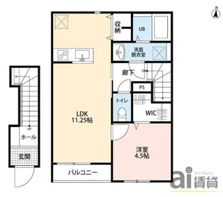 埼玉県志木市上宗岡2【アパート】の間取り